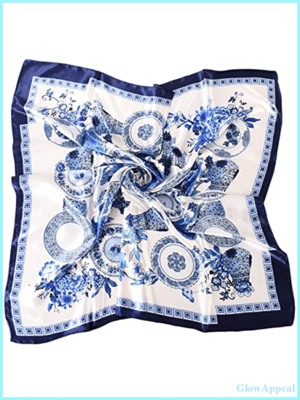 35x35 Polyester Silk Like Square Satin Hair Scarf Head Wrap Bandana Neck Scarf